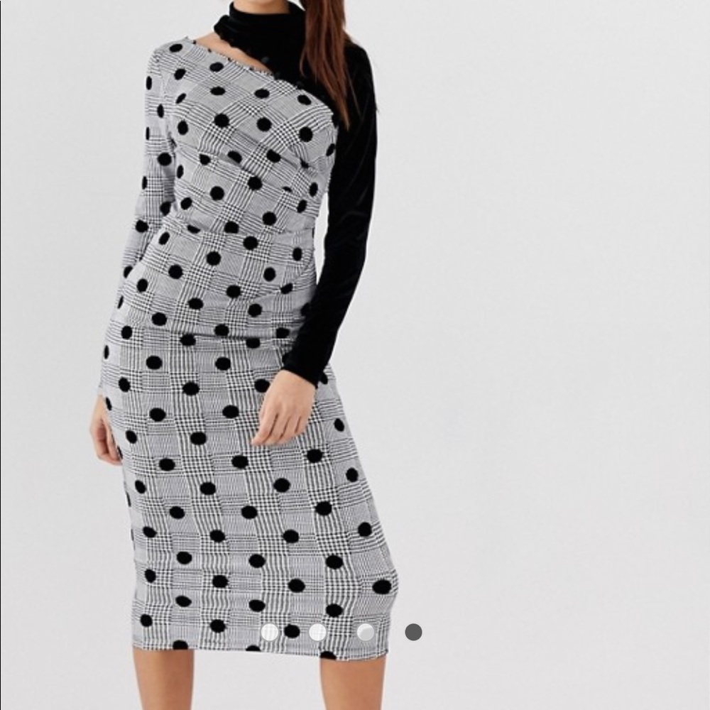 Velvet mix trophy dress